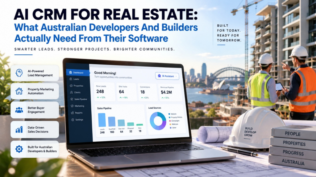 AI CRM FOR REAL ESTATE: WHAT AUSTRALIAN DEVELOPERS AND BUILDERS ACTUALLY NEED FROM THEIR SOFTWARE